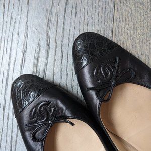 Chanel Leather Ballet Flats, Size US 9.5